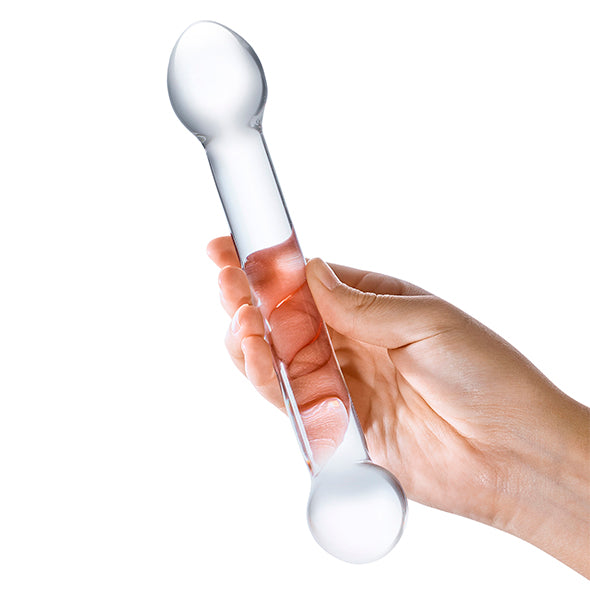 GLAS Curved G-Spot Stimulator Γυάλινο Dildo με διαφανές γυαλί