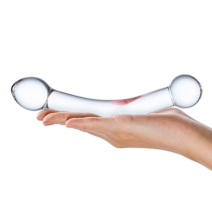 GLAS Curved G-Spot Stimulator Γυάλινο Dildo με διαφανές γυαλί