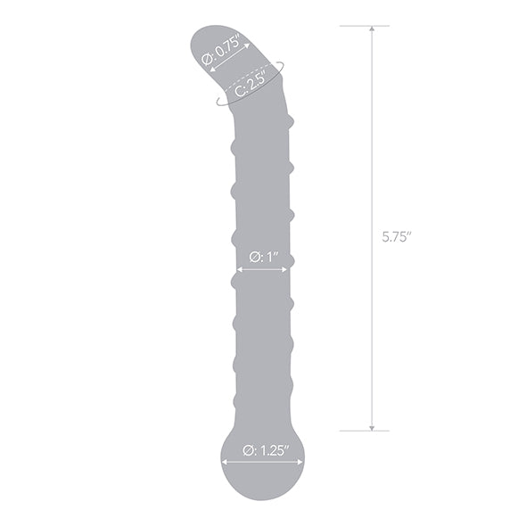 GLAS Mr. Swirly G-Spot Glass Dildo διαστάσεις