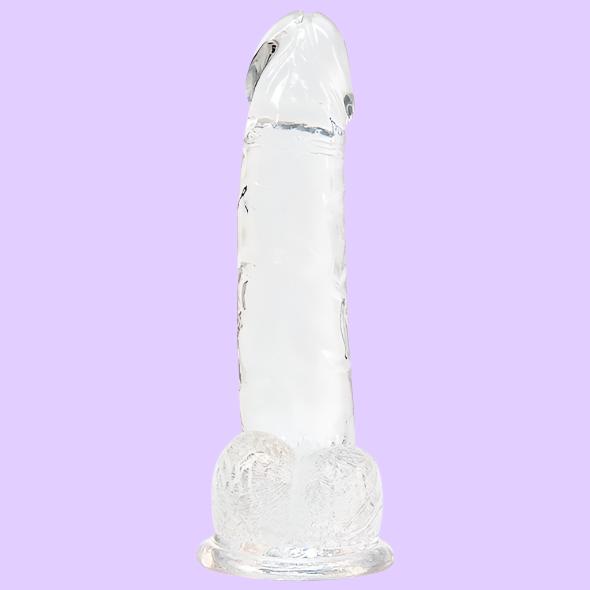 Crystal Addiction Dildo διάφανο εμπρός όψη