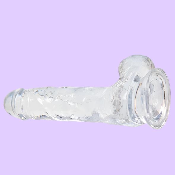 Crystal Addiction Dildo διάφανο πλάγια όψη