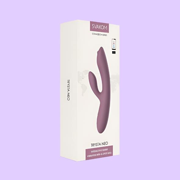 SVAKOM Trysta Δονητής Διπλής Διέγερσης με G-Spot Ball - App Controlled συσκευασία