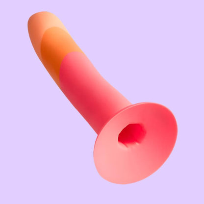 Dizi ROMP Dildo με βεντούζα πολύχρωμη σε αποχρώσεις του πορτοκαλί